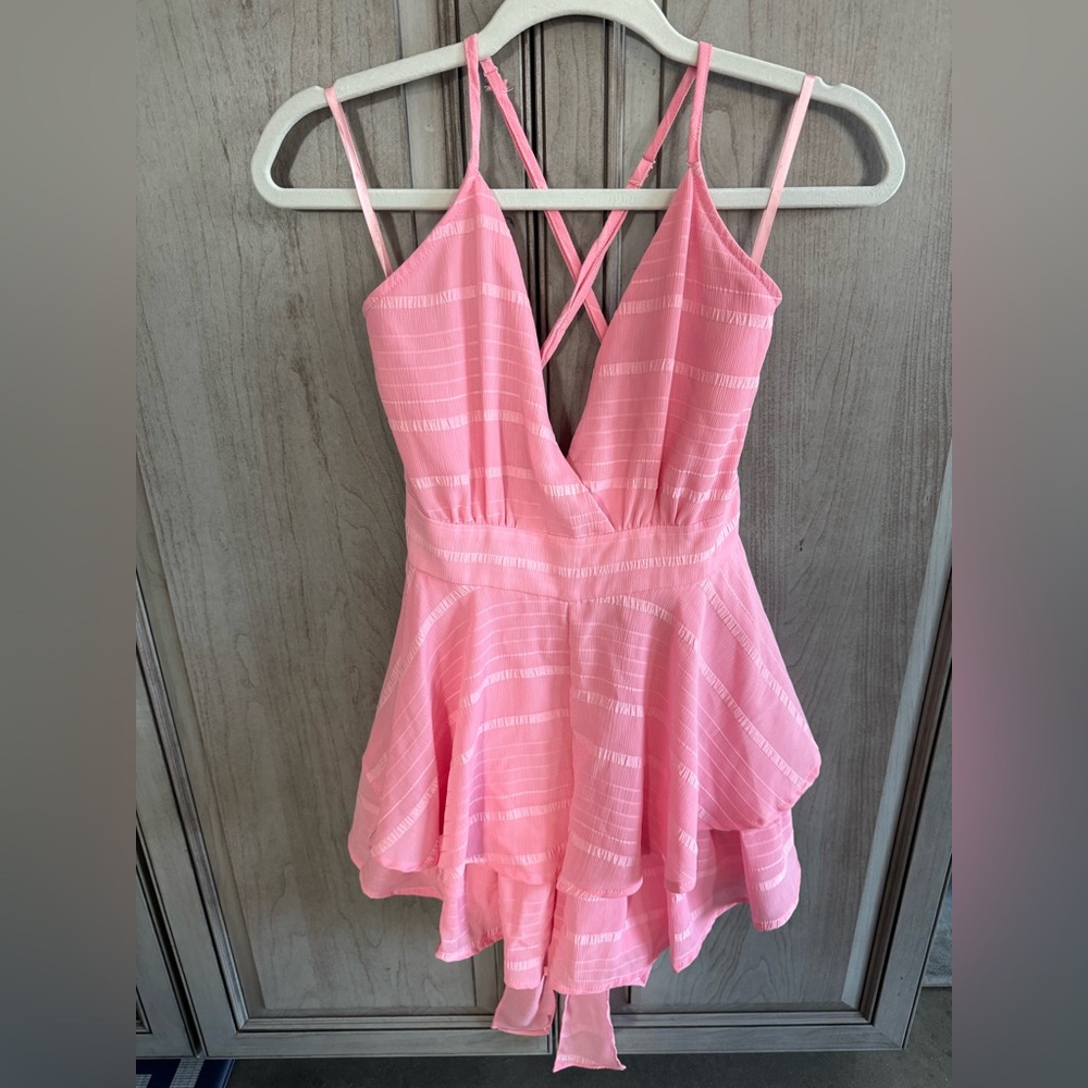 Cellecci Pink Romper Dress Small